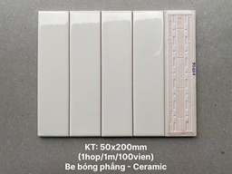 [PSTA50201] Gạch thẻ cao cấp xương bóng phẳng 50x200mm PSTA50201