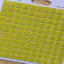 Gạch mosaic thủy tinh 25x25mm màu vàng MH 2507