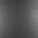 Gạch Mosaic lục giác đen mờ chip KT 23x26mm mã MHG9528