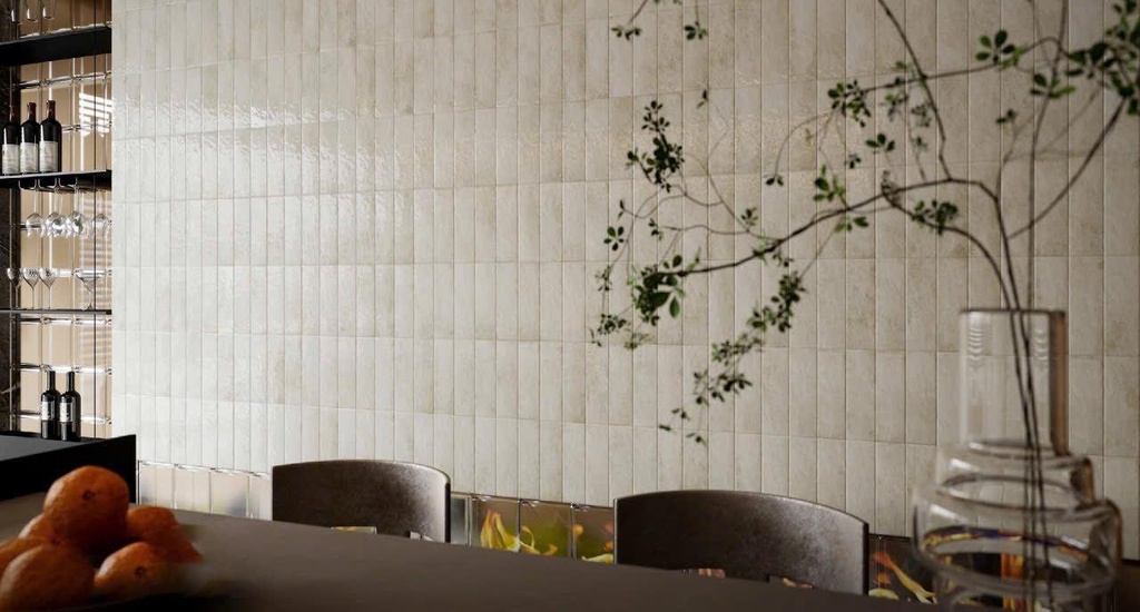 Gạch thẻ Porcelain mờ lượn KT 75x230mm mã 752301M