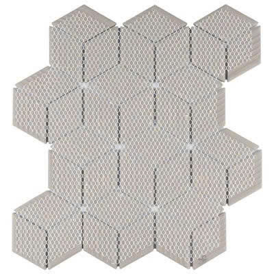 Gạch mosaic hình thoi màu xám KT 48x43mm mã EO51508