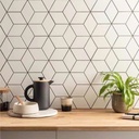 Gạch mosaic hình thoi màu xám KT 48x43mm mã EO51508