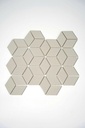 Gạch mosaic hình thoi màu xám KT 48x43mm mã EO51508