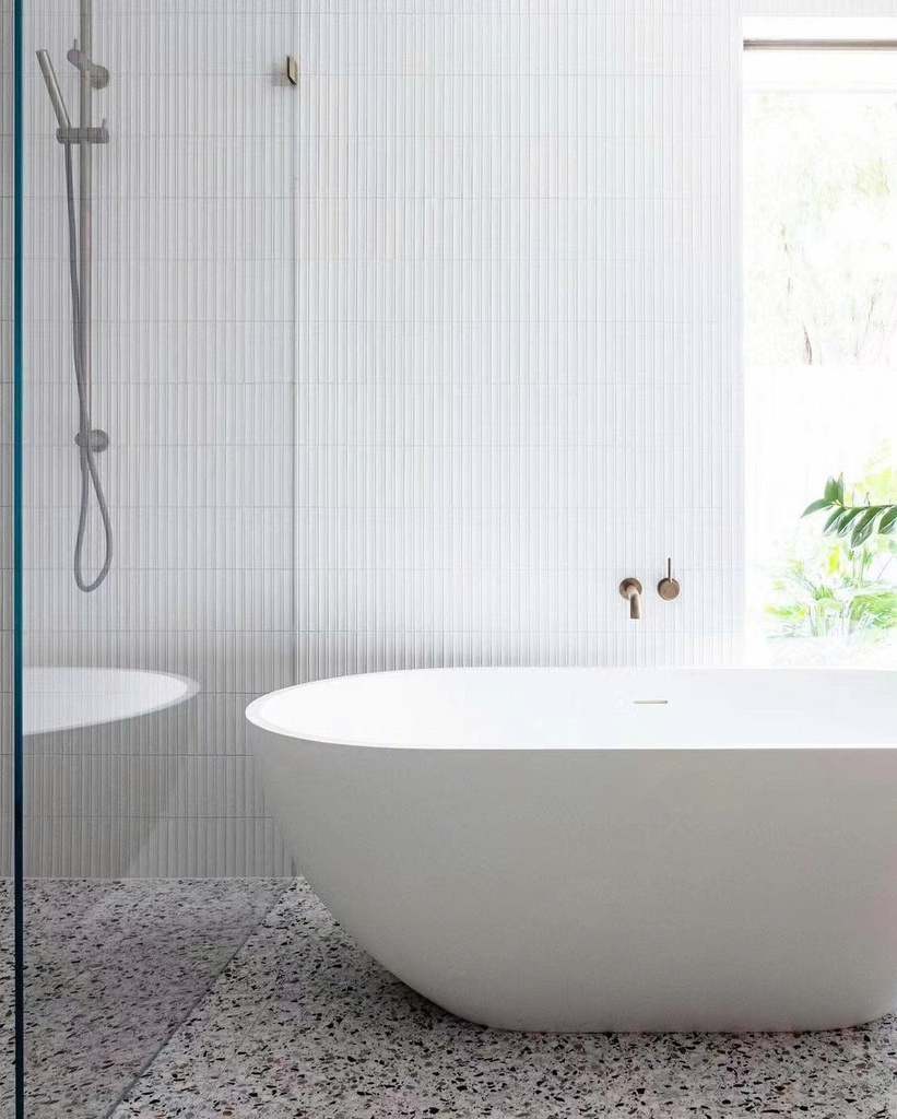 Gạch mosaic que trắng size 22x145mm mã 2201