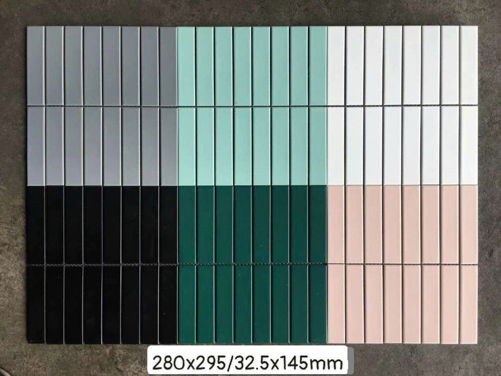 Gạch Mosaic que xanh lá đậm mờ DS303(Y33F811)