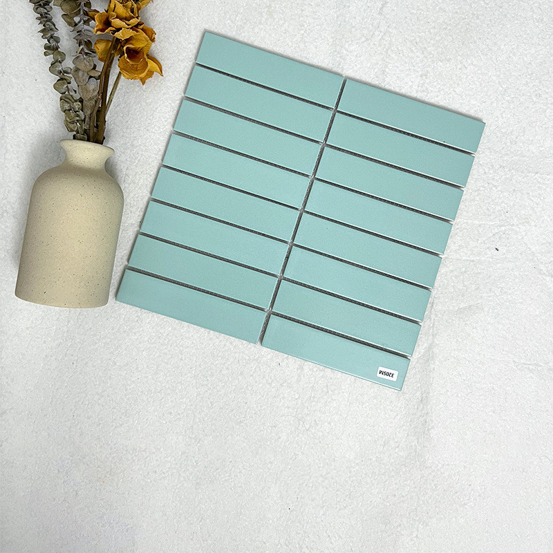 Gạch Mosaic que xanh mint KT 32x145mm mã DS305 (Y33F825)
