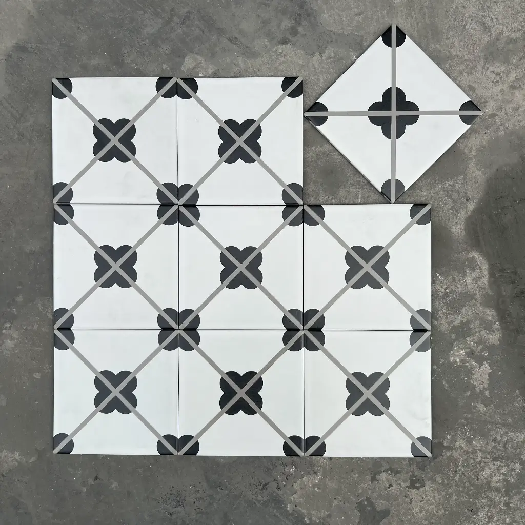 [DSC-ND210 (MDH2219)] Gạch bông TQ, KT 200x200 mm, Xương Porcelain mặt mờ mã ND210 (MDH2219)