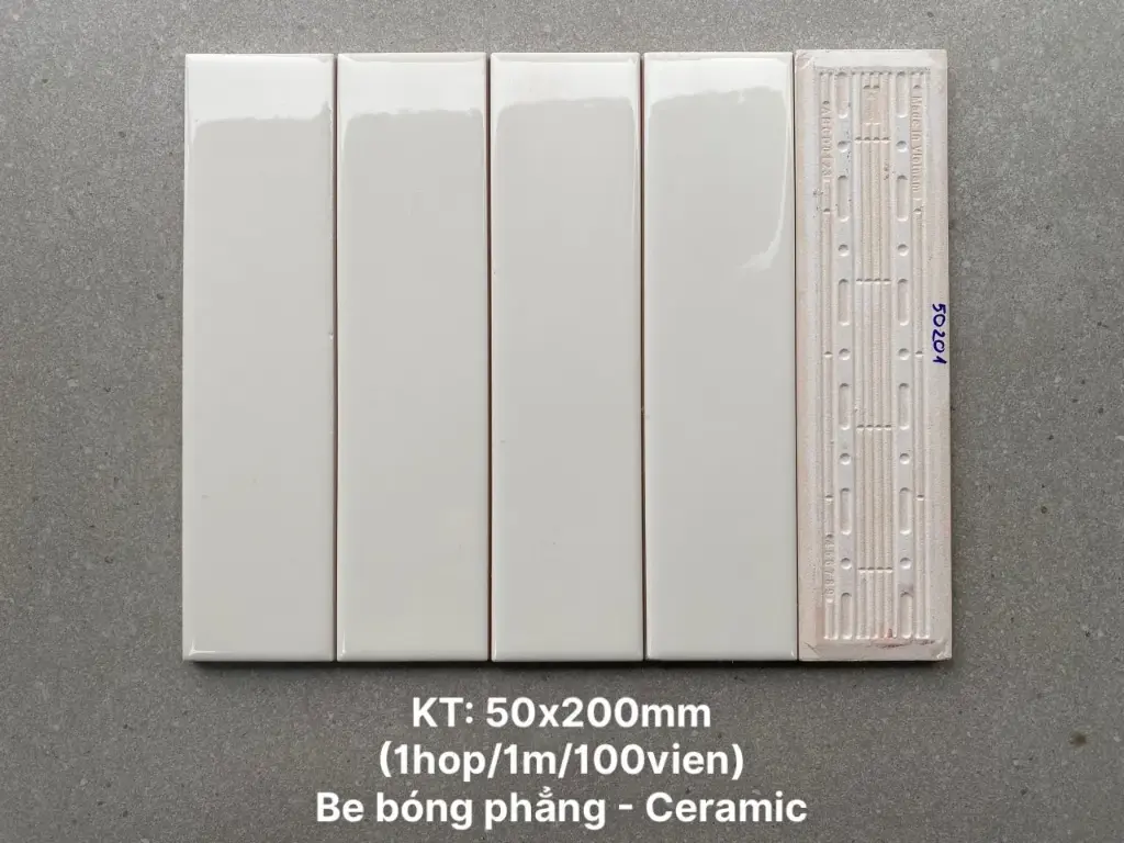 [DSC-PSTA50201] Gạch thẻ VN cao cấp KT 50x200mm kem bóng phăng mã PSTA50201 (CIVO208P) loại ưu (1h/1m/100v)