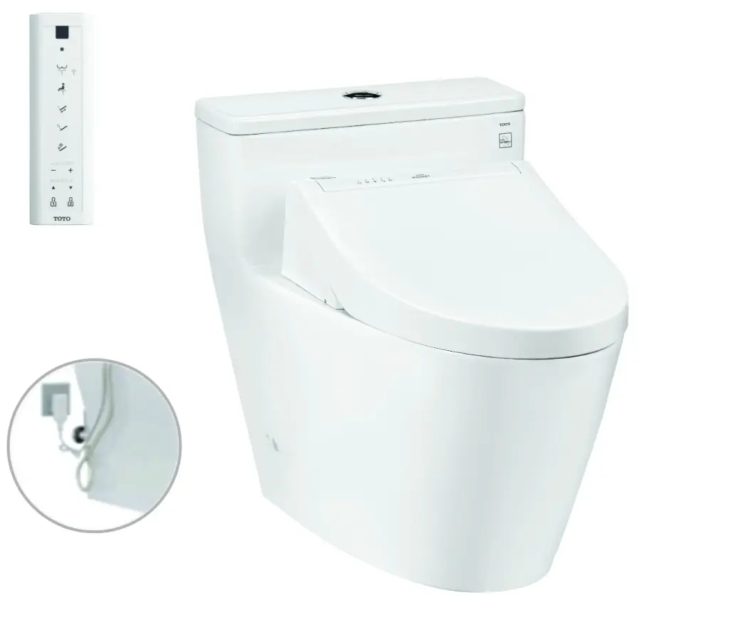 [DSC-MS625DW14XW] Bàn cầu 1 khối kèm nắp rửa điện tử WASHLET dòng C5 TCF24410AAA MS625DW14XW