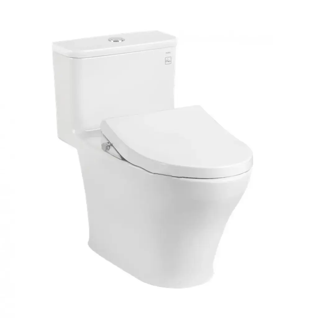 [DSC-MS857DE4] Bàn cầu một khối kèm nắp rửa cơ ECOWASHER MS857DE4#XW