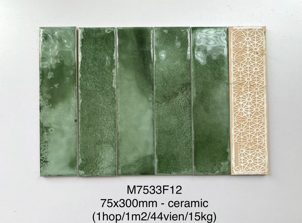 Gạch thẻ bóng lượn KT 75x300mm mã M7533F12