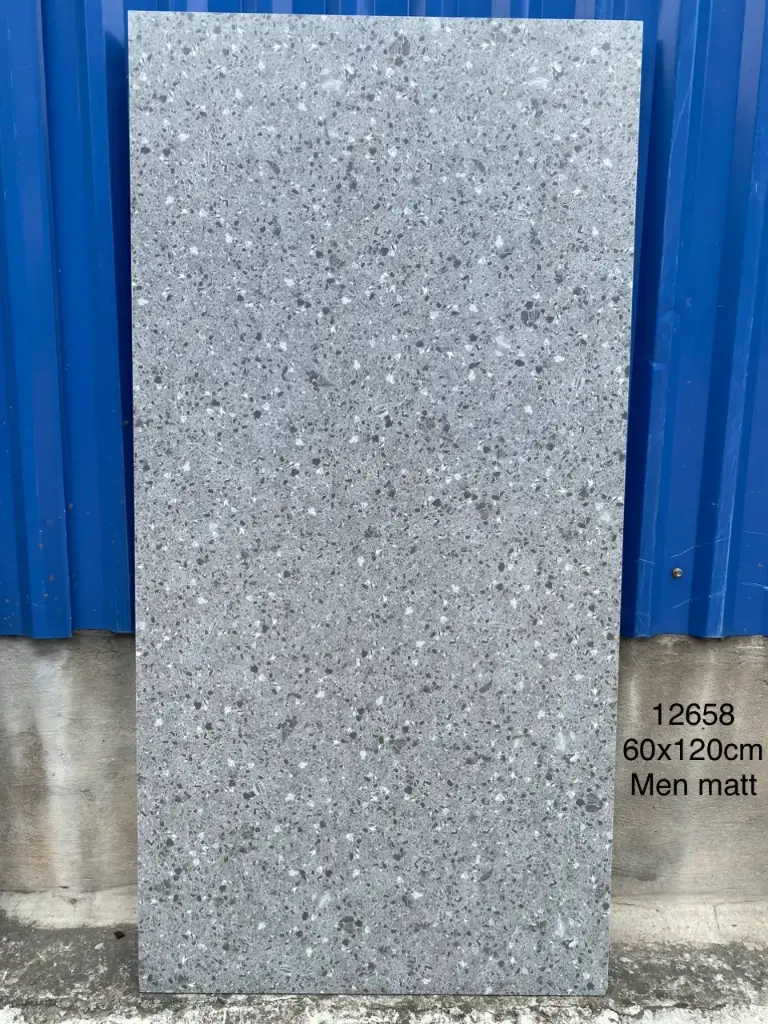 [DSC-12658] Gạch Terrazzo TQ, KT 600x1200 mm Xương Porcelain mờ phẳng mã 12658