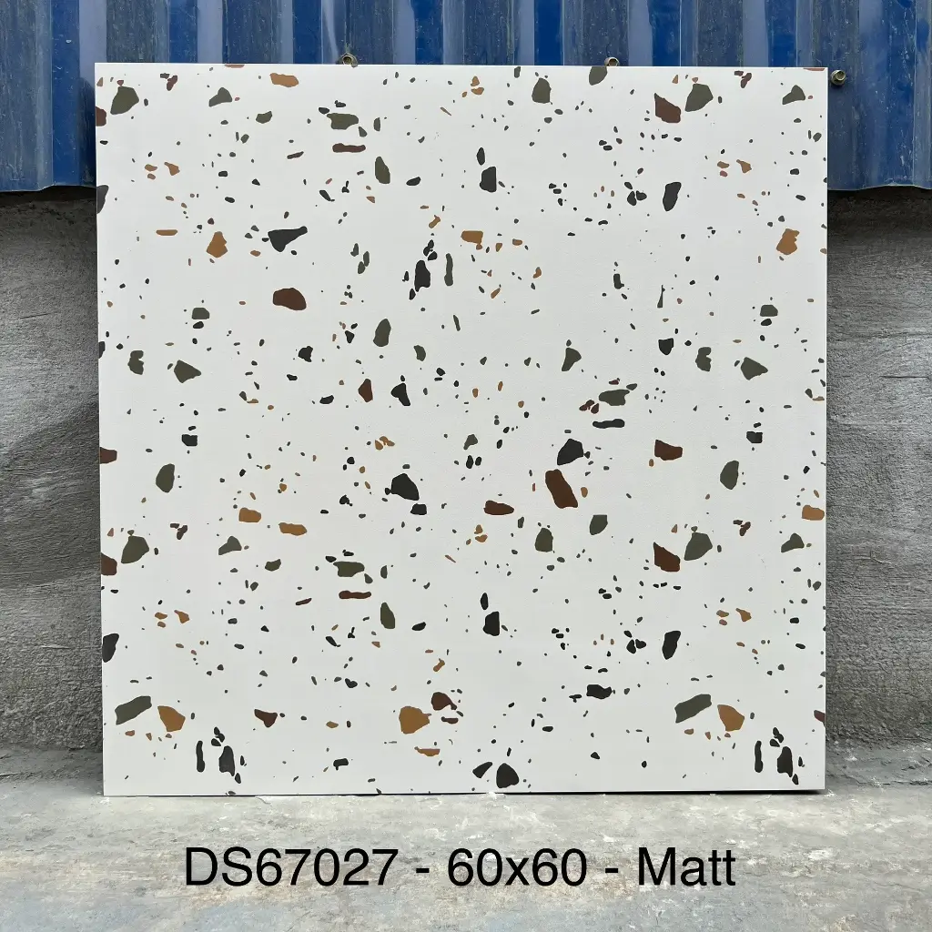 [DSC-67027] Gạch Terrazzo TQ, KT 600x600mm Xương Porcelain mờ phẳng mã 67027 ,1h/1,44m/4v