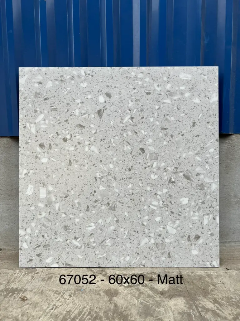 [DSC-67052] Gạch Terrazzo TQ, KT 600x600mm Xương Porcelain mờ phẳng mã 67052 (1h/1.44m/4v)