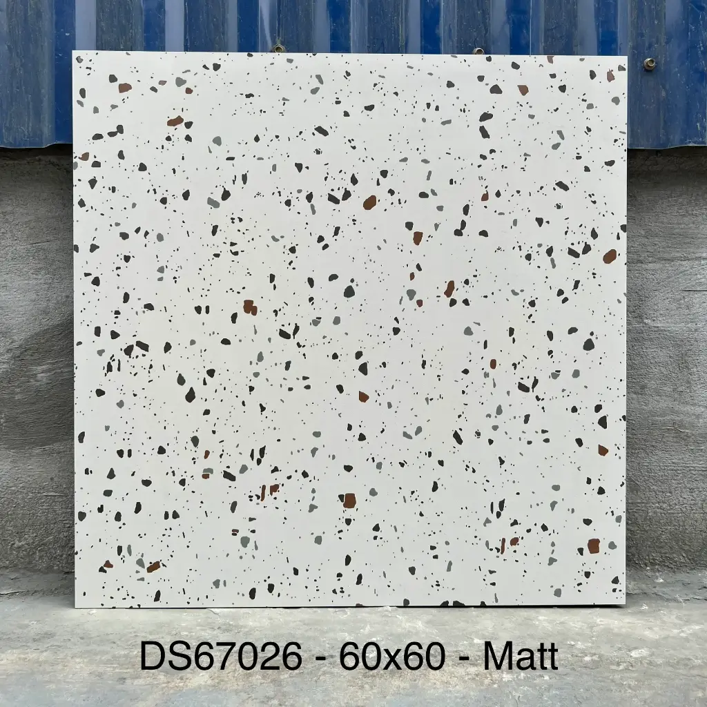 [DSC-DS67026 (67026)] Gạch Terrazzo TQ, KT 600x600mm Xương Porcelain mờ phẳng mã DS67026 (67026)