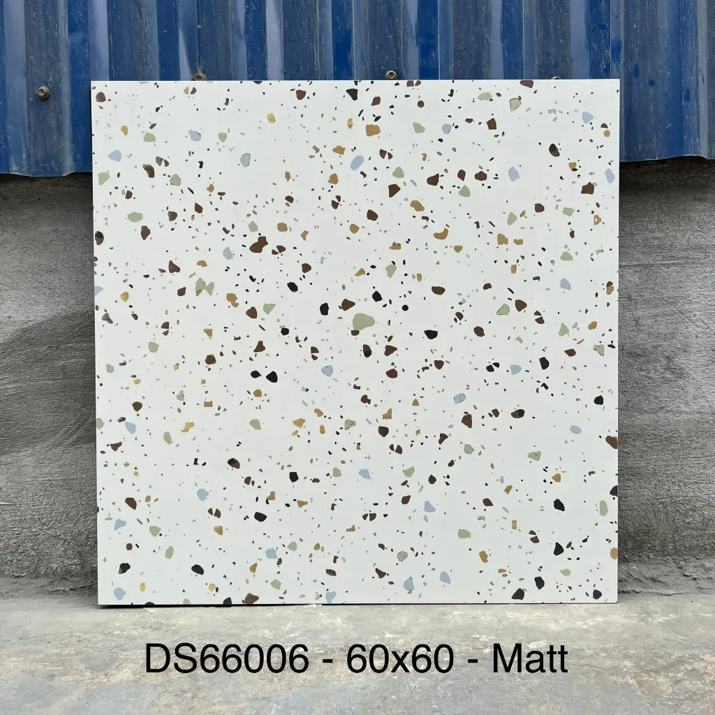[DSC-DS66006(6906)] Gạch Terrazzo TQ, KT 600x600mm, Xương Porcelain mặt mờ mã DS66006 (6003),1h/1,44m/4v