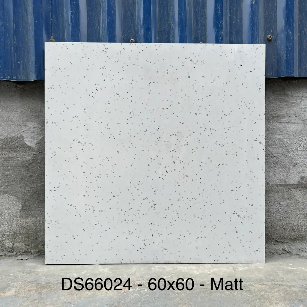 [DSC-DS66024(6924)] Gạch Terrazzo TQ, KT 600x600mm, Xương Porcelain mặt mờ mã DS66024 (6924) (1h/1.44m/4v/28.5kg)