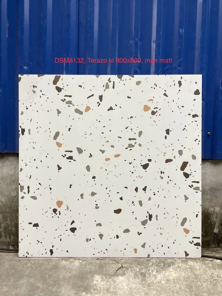 [DSC-DSM8132] Gạch Terrazzo TQ, KT 800x800mm, Xương Porcelain mặt mờ mã DSM8132 (1h/1.92m/3v)