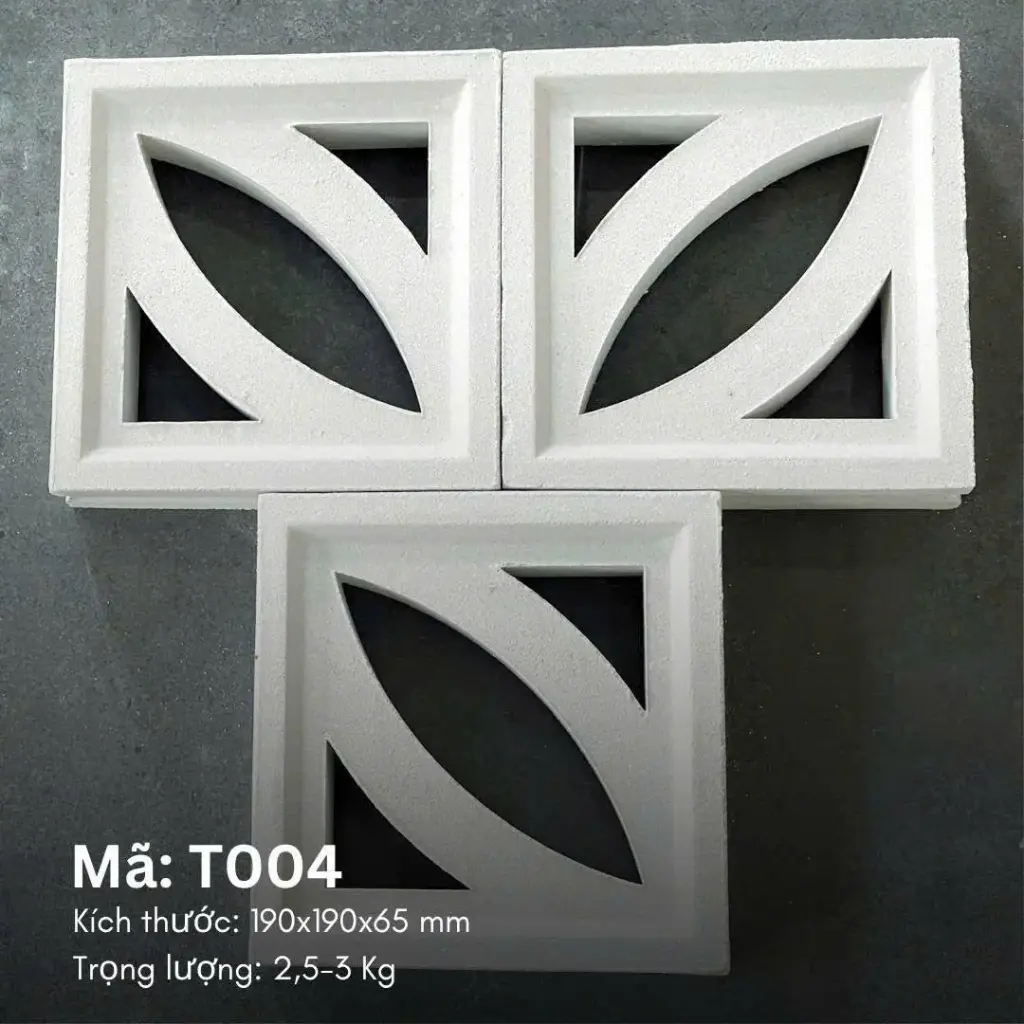 [DSC-T004] Gạch bông gió Trắng T004 kt 200x200mm