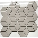 Gạch mosaic hình thoi màu xám KT 48x43mm mã EO51508