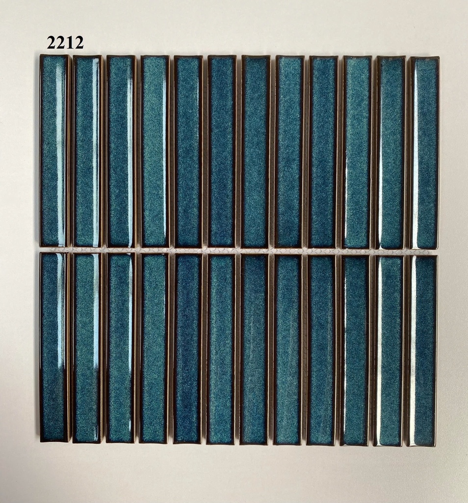 Gạch mosaic que xanh đen size 22x145mm mã 2212