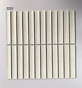 Gạch mosaic que lồi trắng mờ size 22x145mm 2223