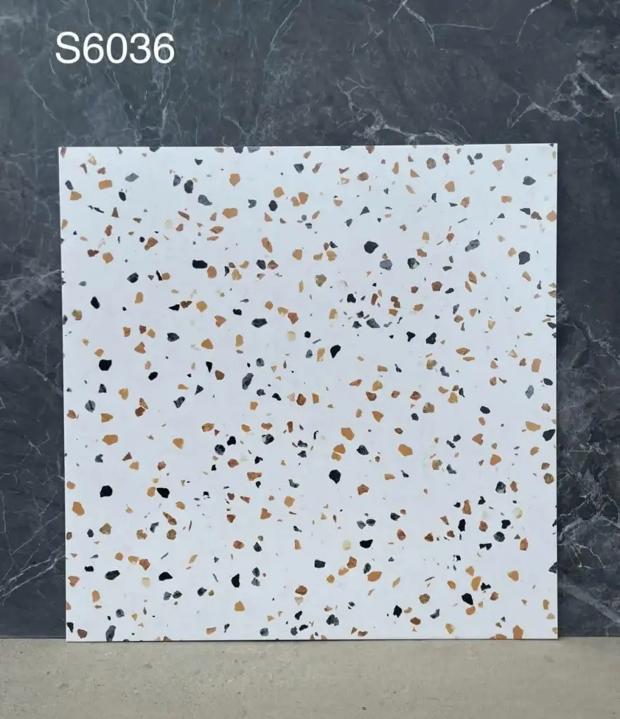 [DSC-4333S6036] Gạch terrazzo TQ, KT 600x600mm porcelain mặt mờ mã S6036 (1h/1.44m/4v/28.5kg)