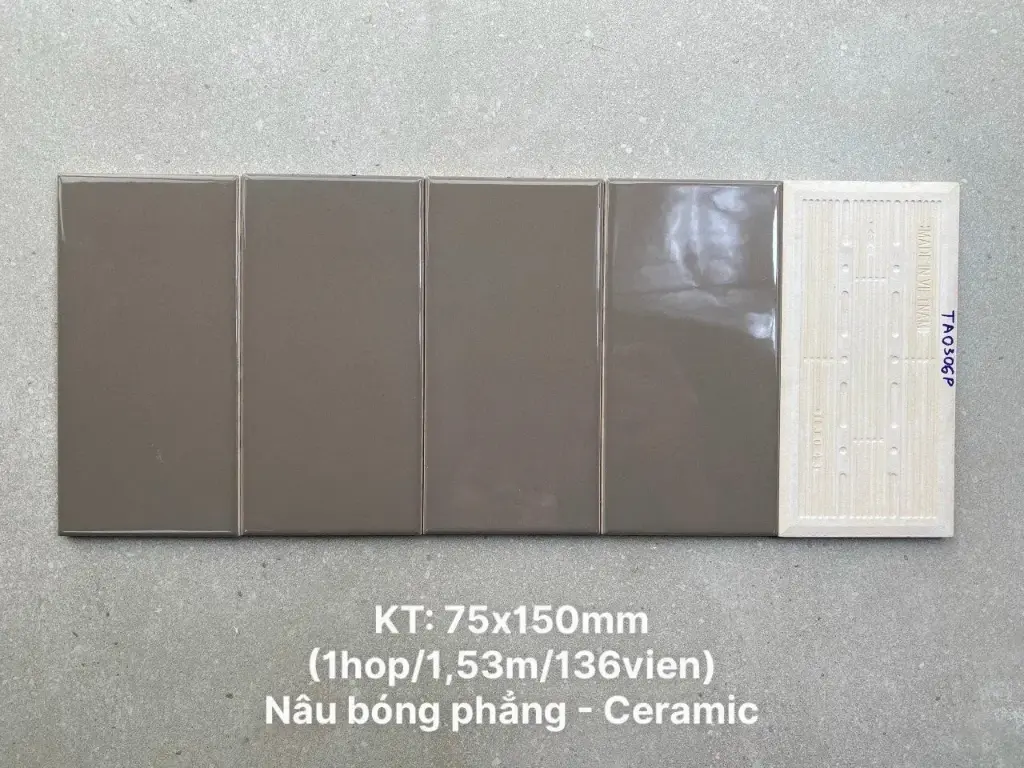 [DSC-TA0306P] TA0306P Gạch thẻ Việt Nam KT 75x150mm xương bóng phẳng loại 1 mã TA0306P - (TAP306PV2)