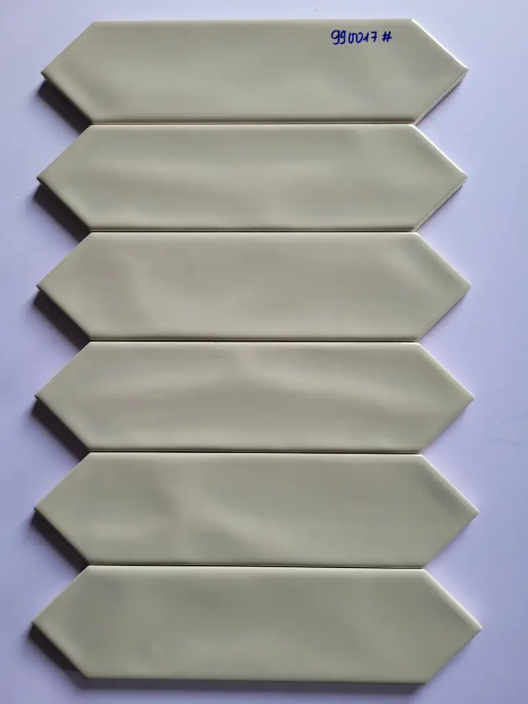 [DSC-#990017] Gạch thẻ mũi tên trắng ngà bóng 75x300mm loại 1 #990017