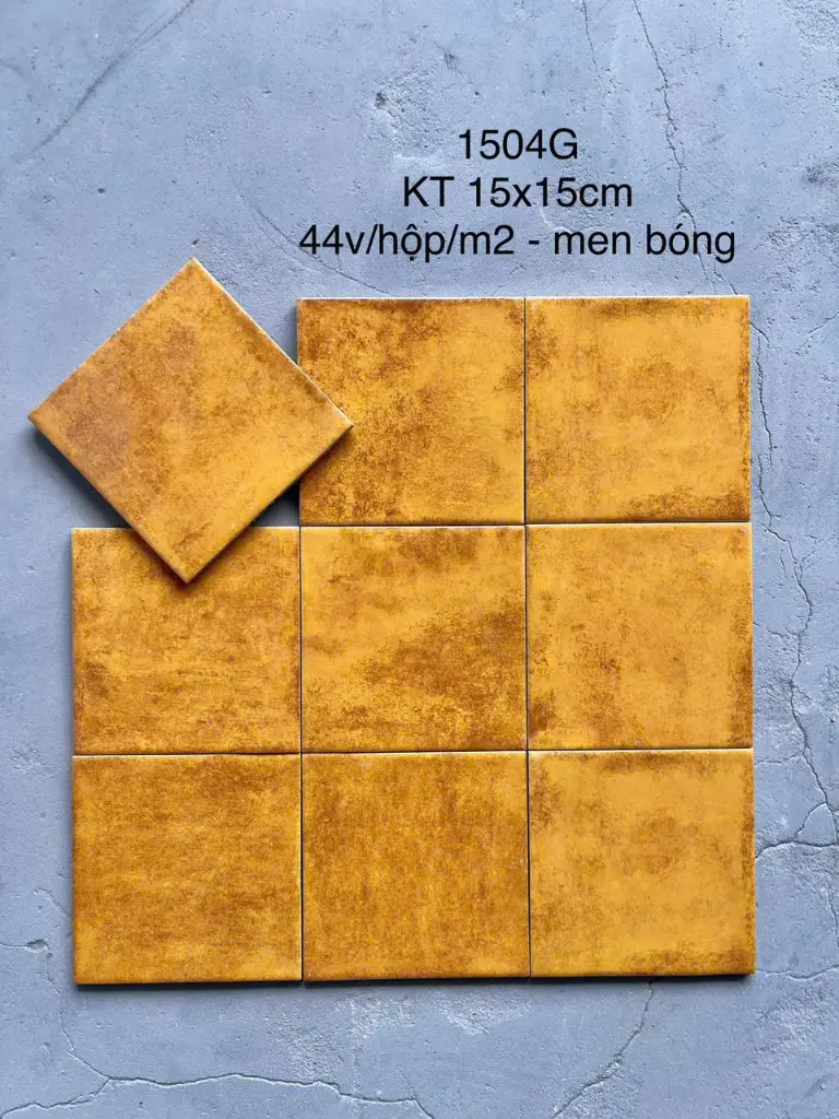 [DSC-LAN1504G] Gạch thẻ vàng men bóng KT 150x150 mm (1h/1m/44v/17.5kg)