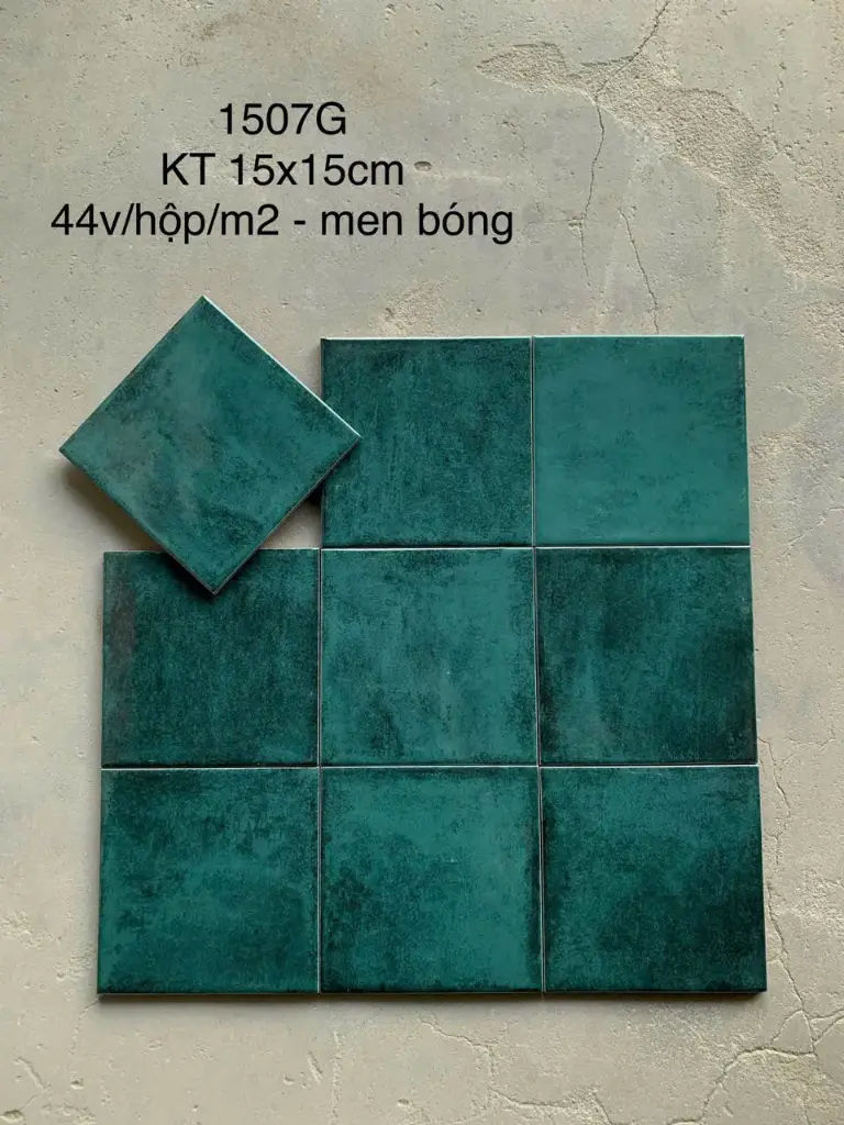 [DSC-LAN1507G] Gạch thẻ xanh lam men bóng KT 150x150 mm (1h/1m/44v/17.5kg)