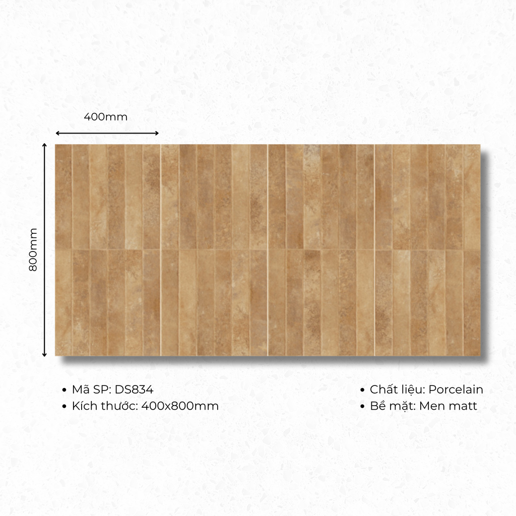 Gạch ốp lát 400x800 mã DS834(1thùng/1.92m2/6v/36,5kg)