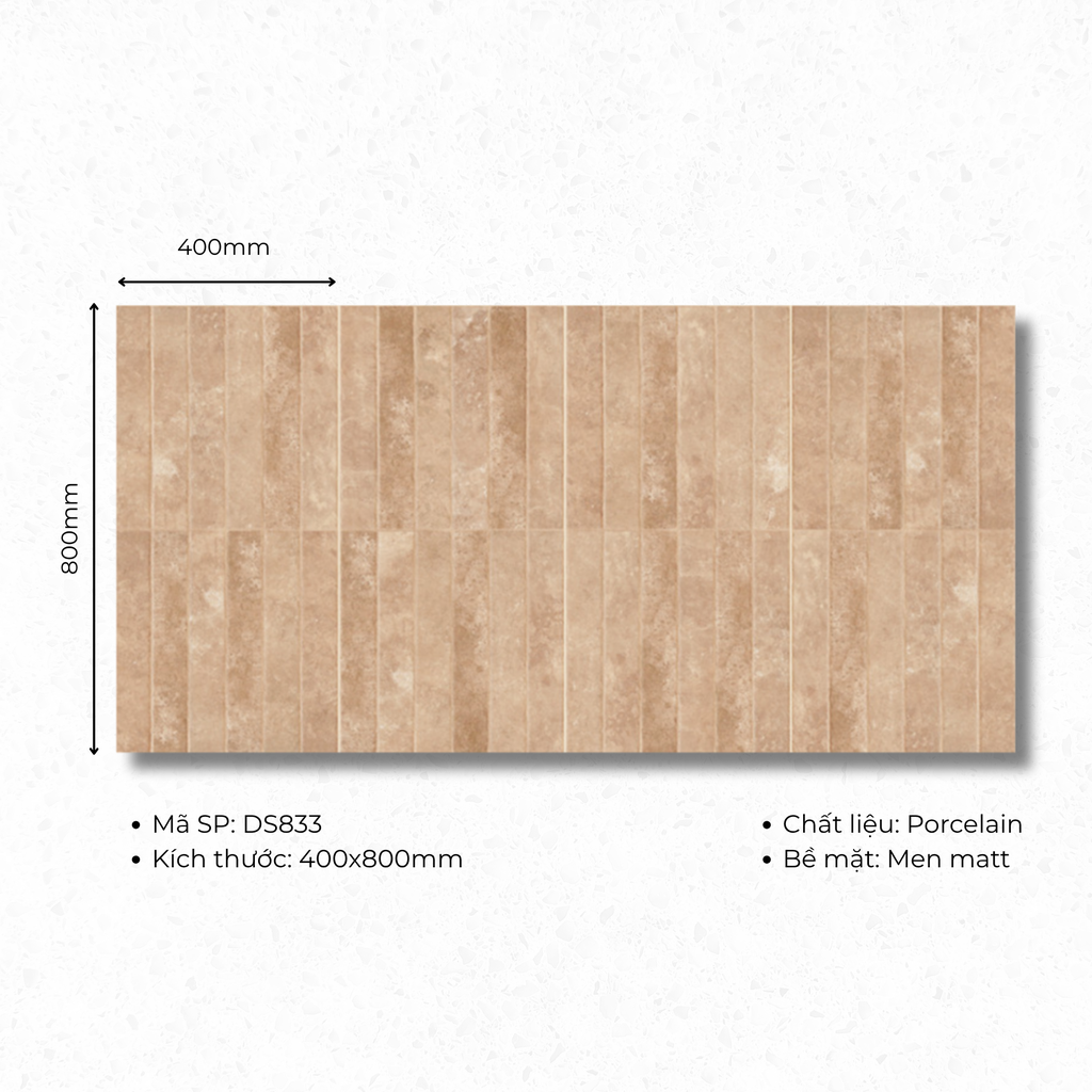 Gạch ốp lát 400x800 mã DS833(1thùng/1.92m2/6v/36,5kg)