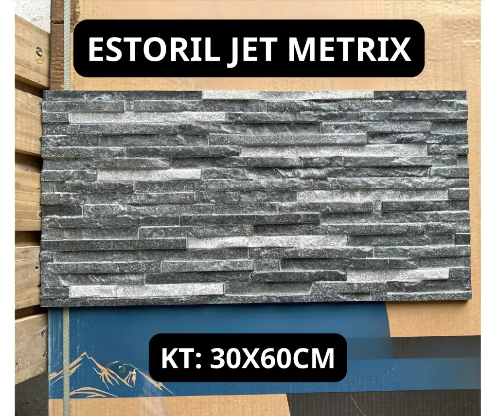[DSC-ESTORIL JET METRIX] Gạch ấn 300x600mm mã ESTORIL JET METRIX 6v/hộp
