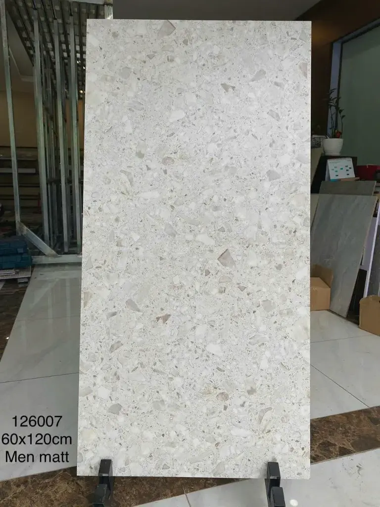 [DSC-126007] GạchTerrazzo TQ, KT 600x1200 mm Xương Porcelain mờ phẳng mã 126007,1h/1,44m/2v