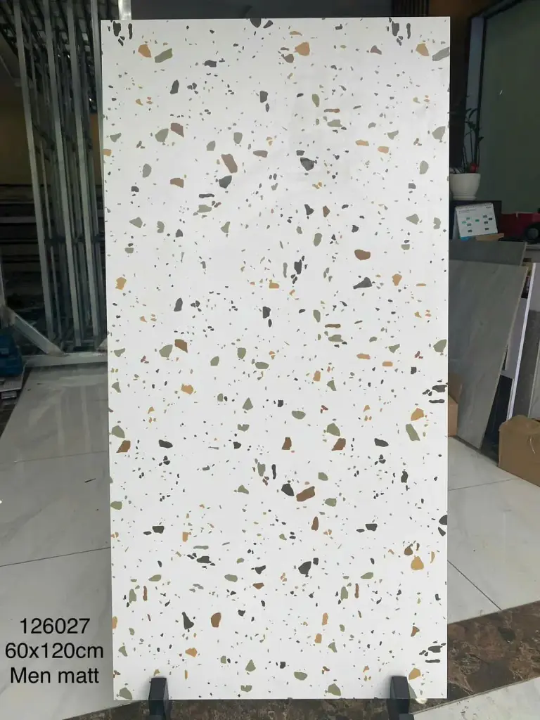 [DSC-126027] GạchTerrazzo TQ, KT 600x1200 mm Xương Porcelain mờ phẳng mã 126027
