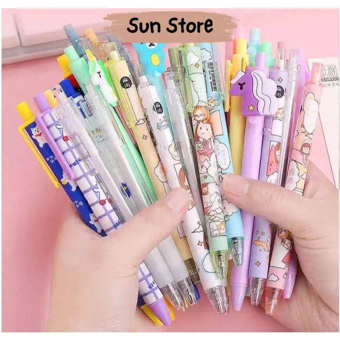 Combo 20 bút mực gel bút bi bút bấm