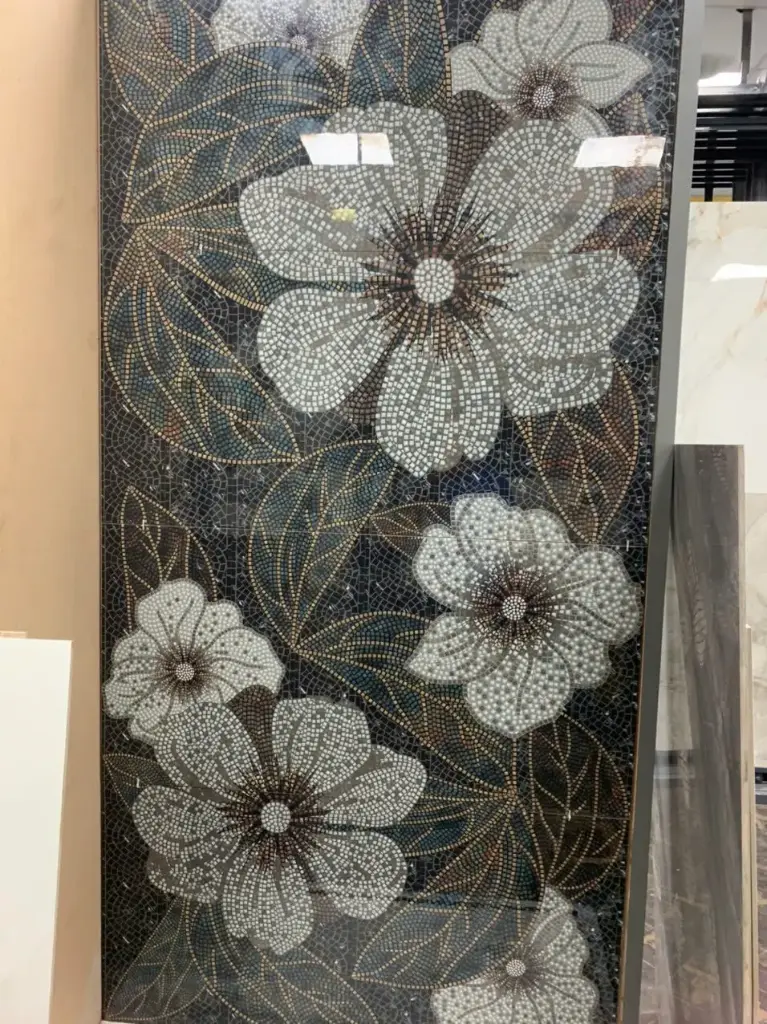 [DSC-FLOWER DECOR 3D] Gạch giả tranh Ấn KT 600x1200mm FLOWER DECOR 3D