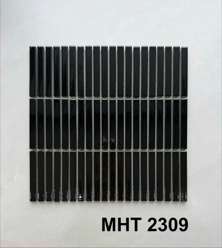 [DSC-MHT 2309] Gạch mosaic que đũa Đen vỉ 300x300mm mã MHT 2309