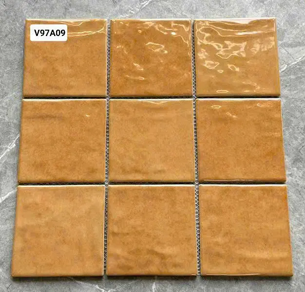 [DSC-V97A09] Gạch mosaic kem mờ, KT vỉ 100x100mm mã V97A09