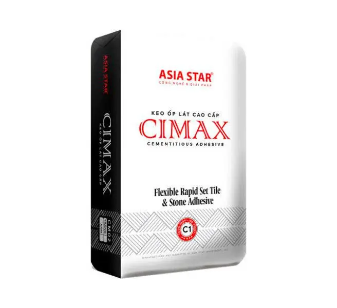 [DSC-CM02 Trắng] Keo ốp lát tiêu chuẩn CIMAX CM02 trắng Bao 25kg