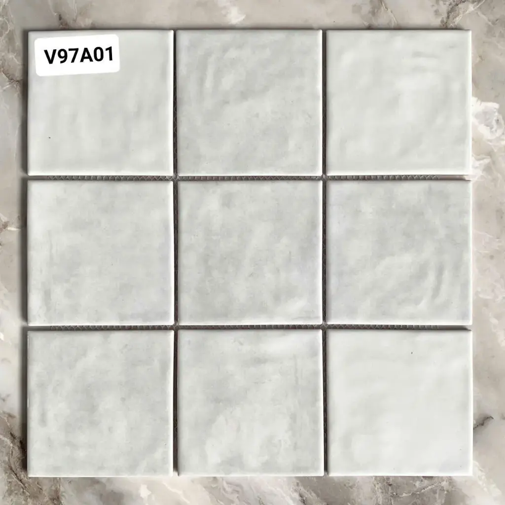 [DSC-V97A01] Gạch mosaic mờ xám, KT 97x97x6mm vỉ 300x300mm mã V97A01