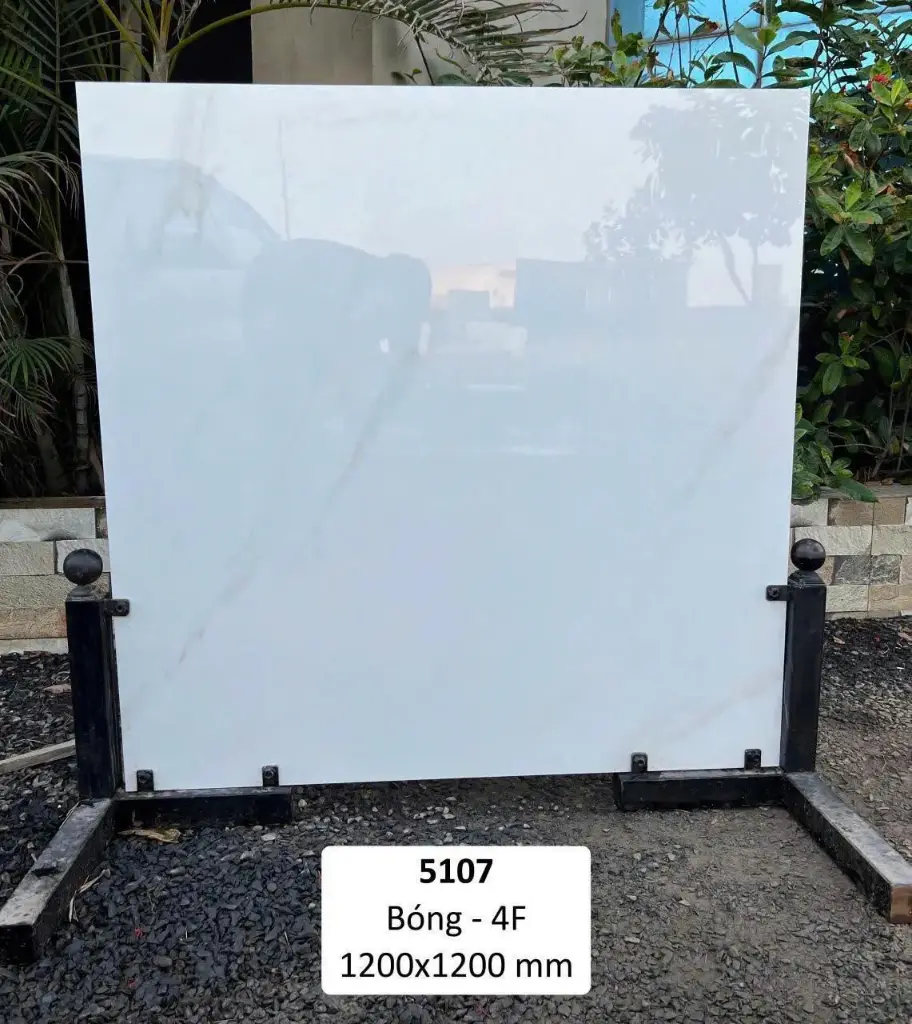 [DSC-5107] Gạch lát nền trắng bóng vân, Kt 1200x1200mm, Mã 5107