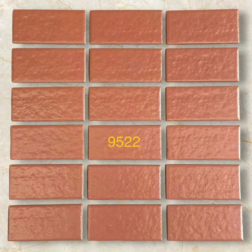 [DSC-9522] Gạch thẻ màu đỏ gạch KT 45x95mm mã 9522