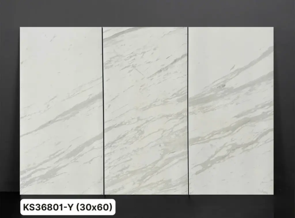 [DSC-KS36801Y] Gạch ốp trắng vân khói mờ KT 300x600mm mã KS36801Y