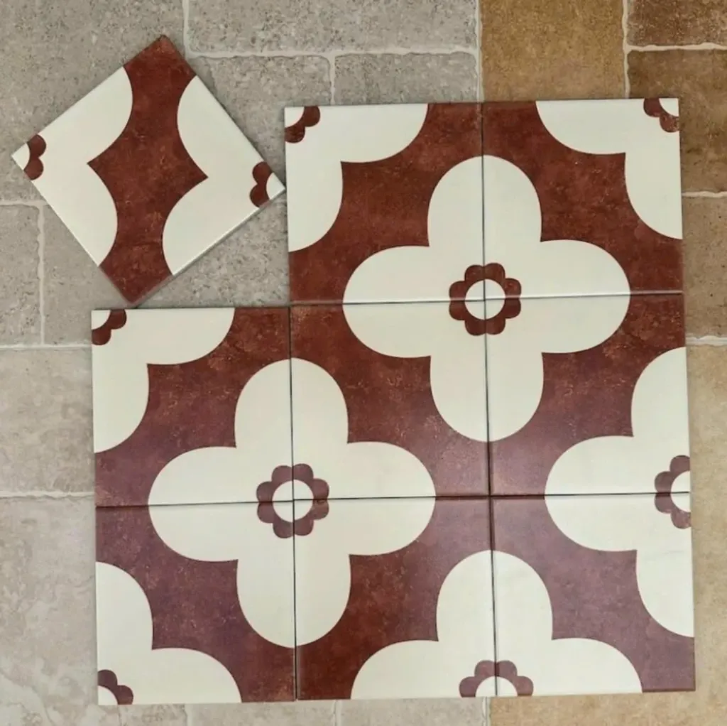 [FG2303] Gạch bông TQ, KT 200x200 mm, Xương Porcelain mặt mờ mã FG2303