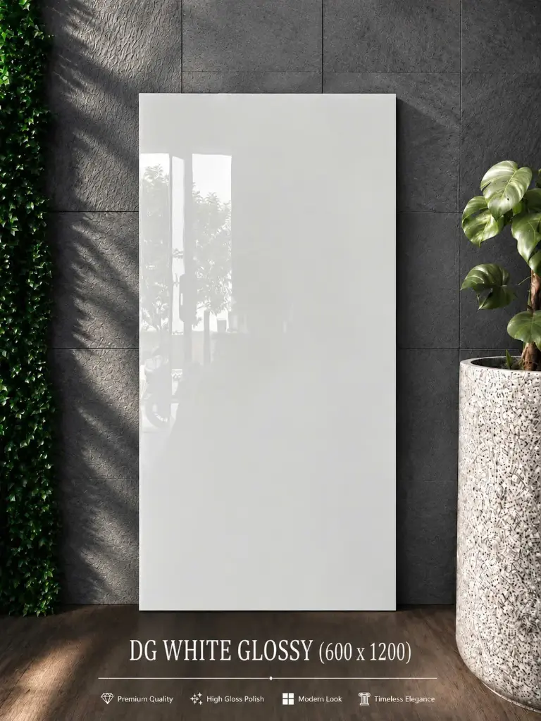 [DSC-DG WHITE GLOSY] Gạch trắng bóng Kính KT 600x1200mm mã DG WHITE GLOSY