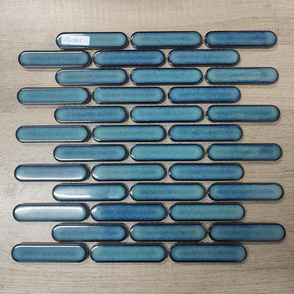 [DSC-CTJ239802] Gạch mosaic que đũa đầu tròn màu xanh dương size 300x300