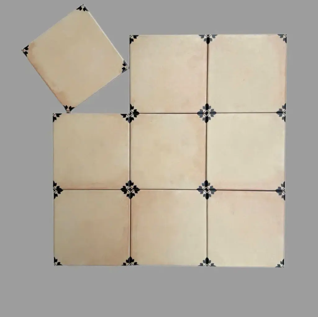 [DSC-ADP44] Gạch bông kem hoa văn góc KT 200x200mm mã ADP44