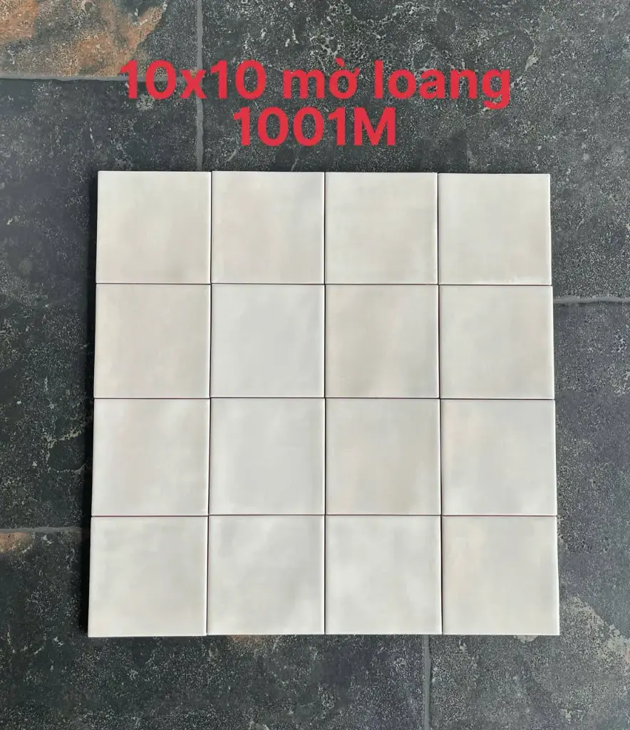 [DSC-DS1101M_SA] Gạch thẻ loại 1, KT 100x100mm, Xương Ceramic mặt mờ lượn mã DS1001M_SA (1h/0.88m/88v)